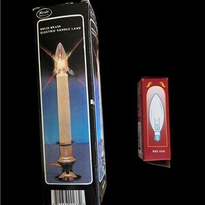 Nicole Solid Brass Electric Candle Lamp